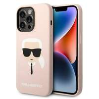 Husa Apple iPhone MagSafe KARL LAGERFELD 14 Pro Max Silicone Karl`s Head Bright Pink Bright Pink Hardcase
